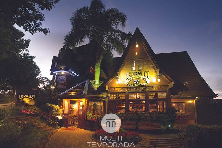 Apart-hotel em Gramado, padrão 4 estrelas, no centro