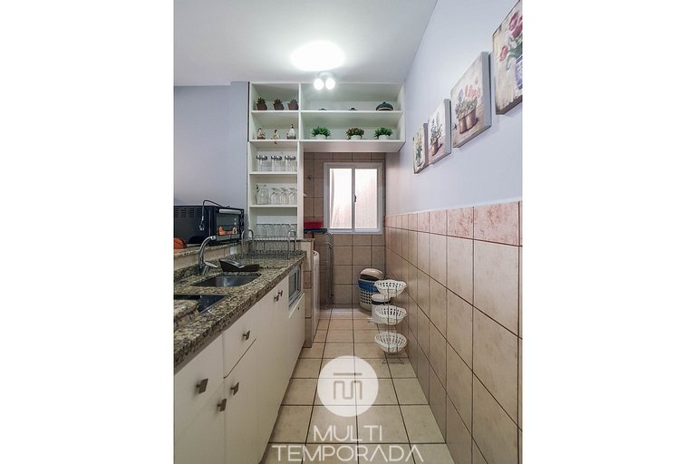 Apartamento para 6 pessoas frente piscina - HB37F