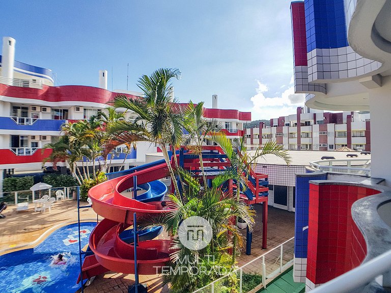 Apartamento para 6 pessoas frente piscina - HB37F