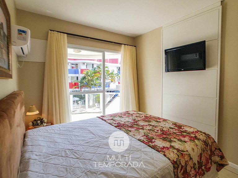 Apartamento para 6 pessoas frente piscina - HB37F