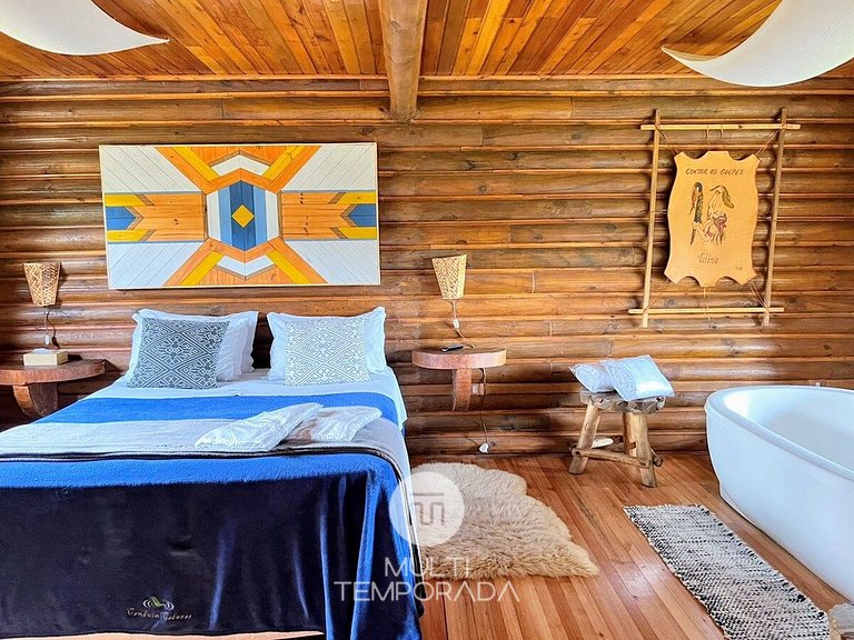 Cabana Contar os Golpes: banheira para 2 pessoas