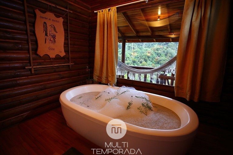 Cabaña Contar los Golpes: bañera para 2 personas