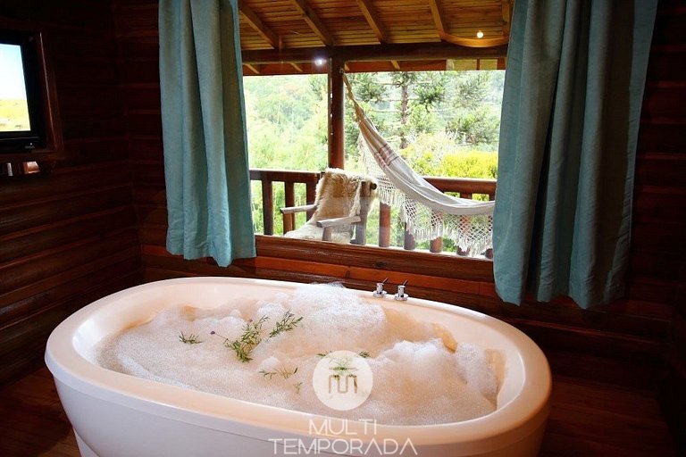 Cabana O Tambor: banheira para 2 pessoas