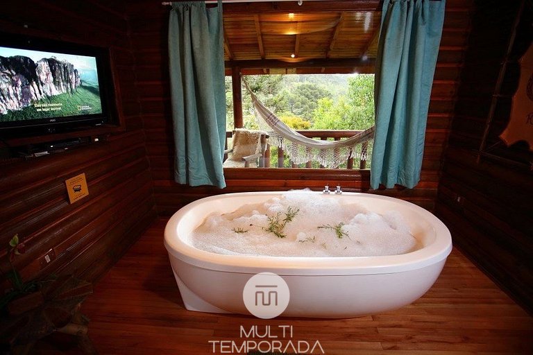 Cabana O Tambor: banheira para 2 pessoas