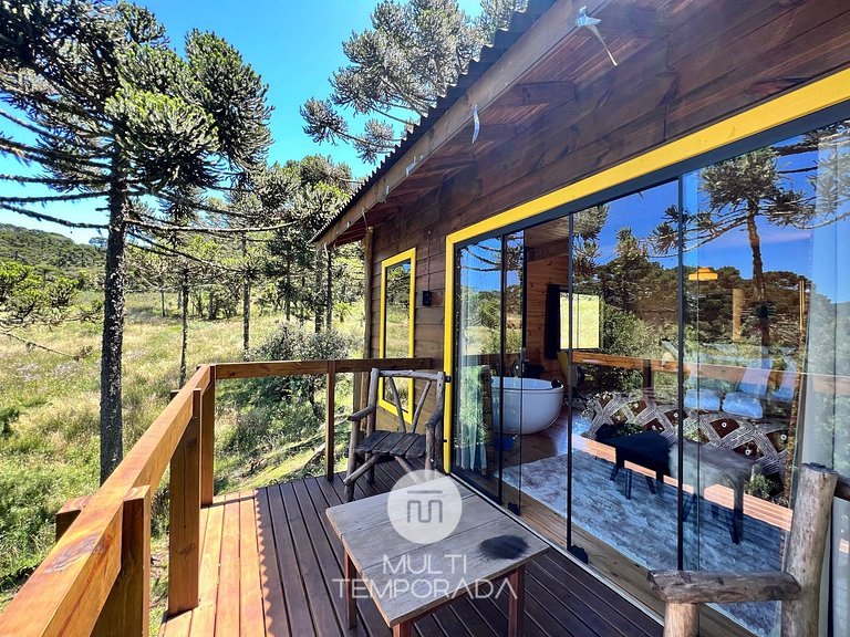 Ritos Cabin: Bathtub for 2 people and beautiful view!