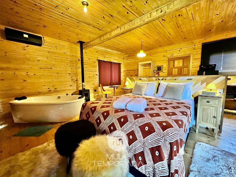 Ritos Cabin: Bathtub for 2 people and beautiful view!