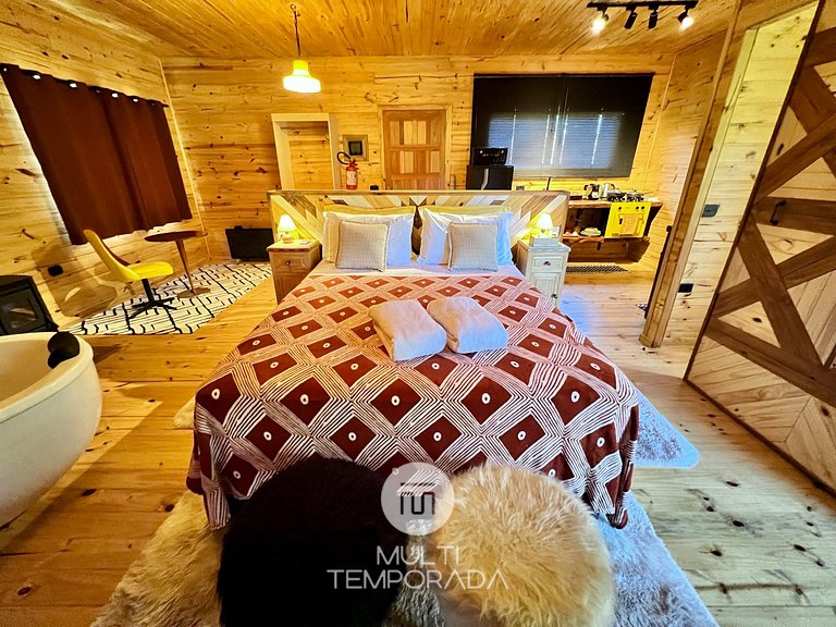 Ritos Cabin: Bathtub for 2 people and beautiful view!