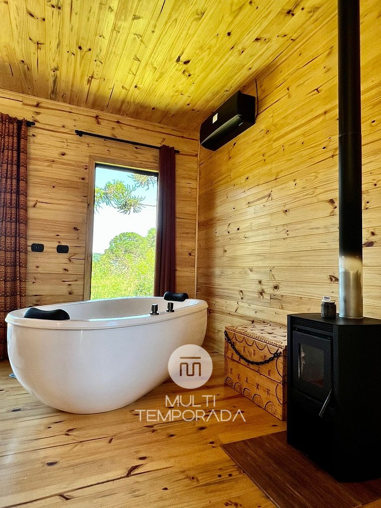 Ritos Cabin: Bathtub for 2 people and beautiful view!