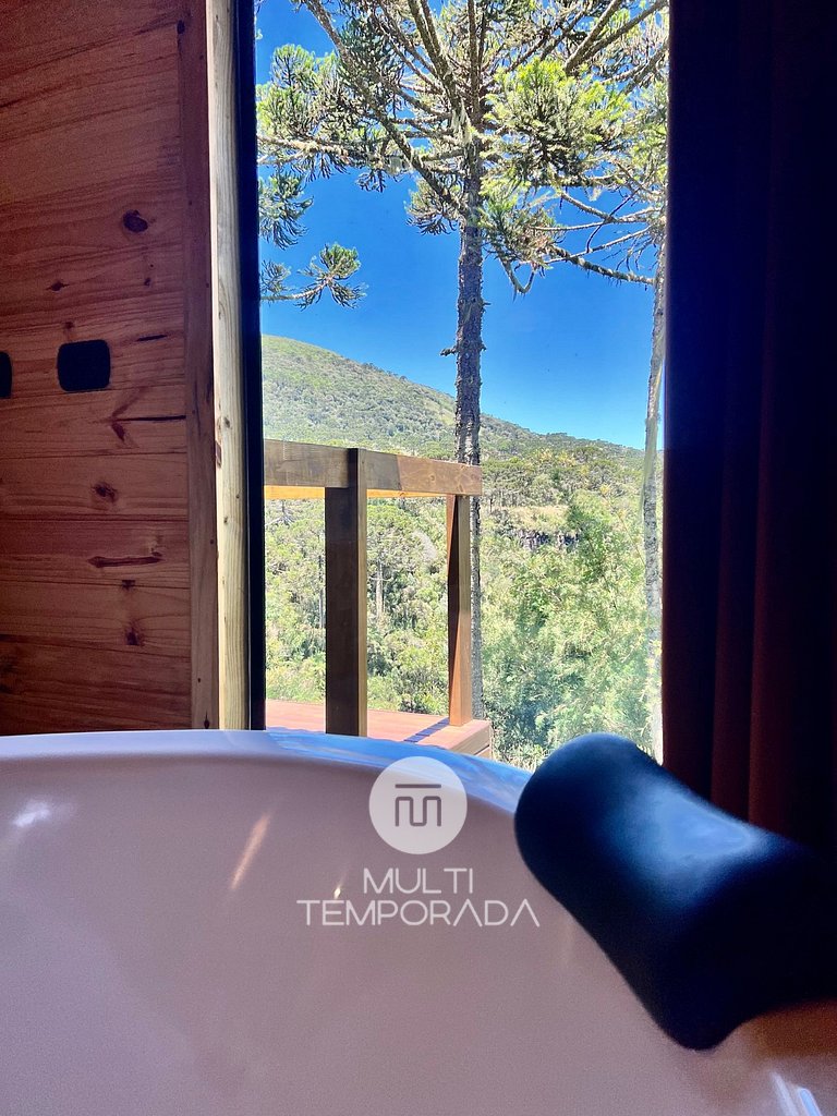 Ritos Cabin: Bathtub for 2 people and beautiful view!