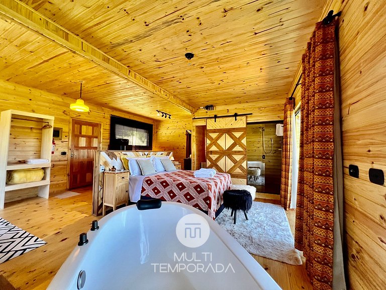 Cabaña Ritos: Bañera para 2 personas y hermosa vista!