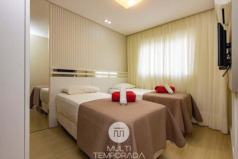Boulevard 121D - Excelente apartamento em condomínio de luxo