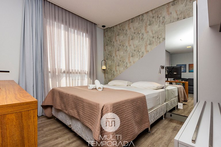 303 AION - Departamento en Bombinhas - Vista al Mar - Piscin
