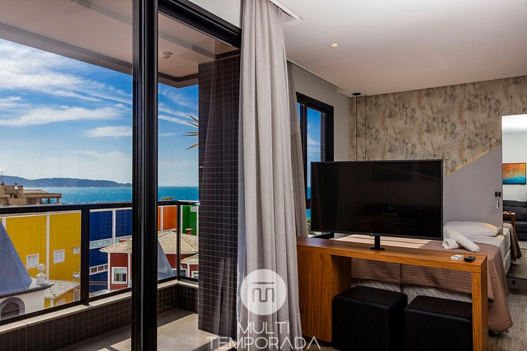 303 AION - Departamento en Bombinhas - Vista al Mar - Piscin