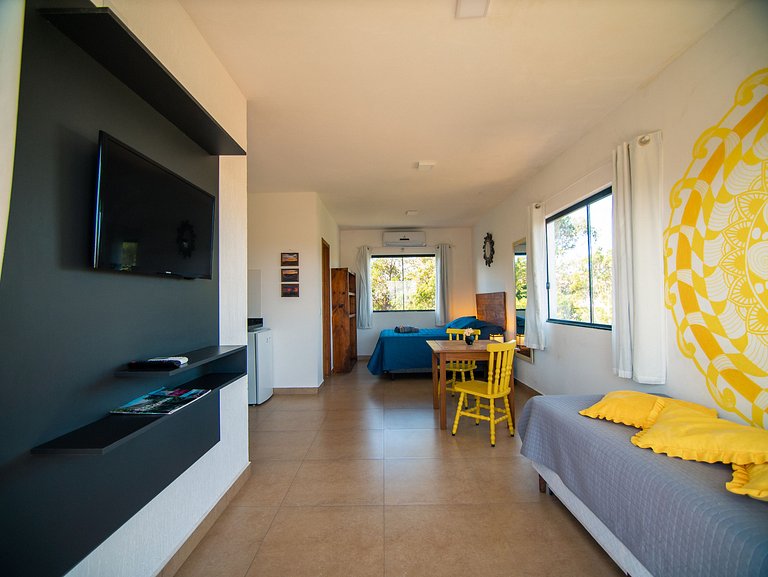 Flat 3|4 - Lugar ao Sol - Flats c/ Cozinha no Rosa