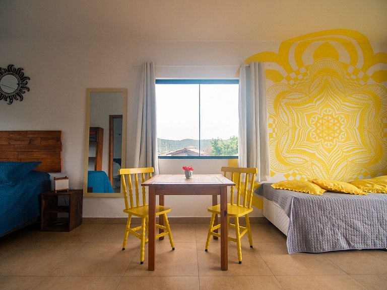 Flat 3|4 - Lugar ao Sol - Flats c/ Cozinha no Rosa