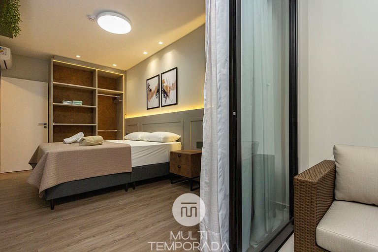 Villa Francione 302 - Loft de Alto Padrão a Metros do Mar -
