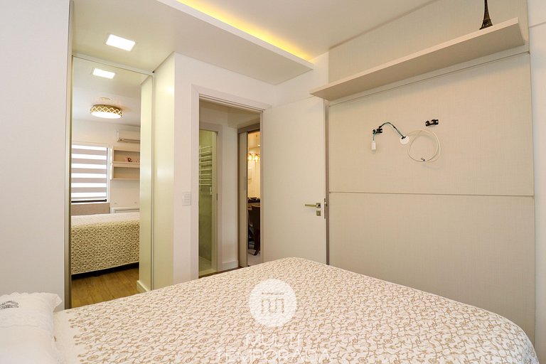 Excelente apartamento en condominio frente al mar