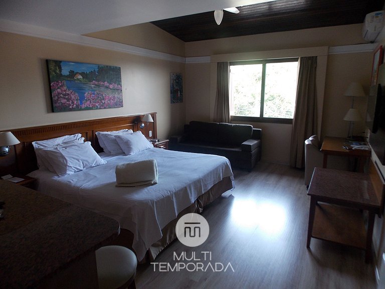 Apart-hotel em Gramado, padrão 4 estrelas, no centro