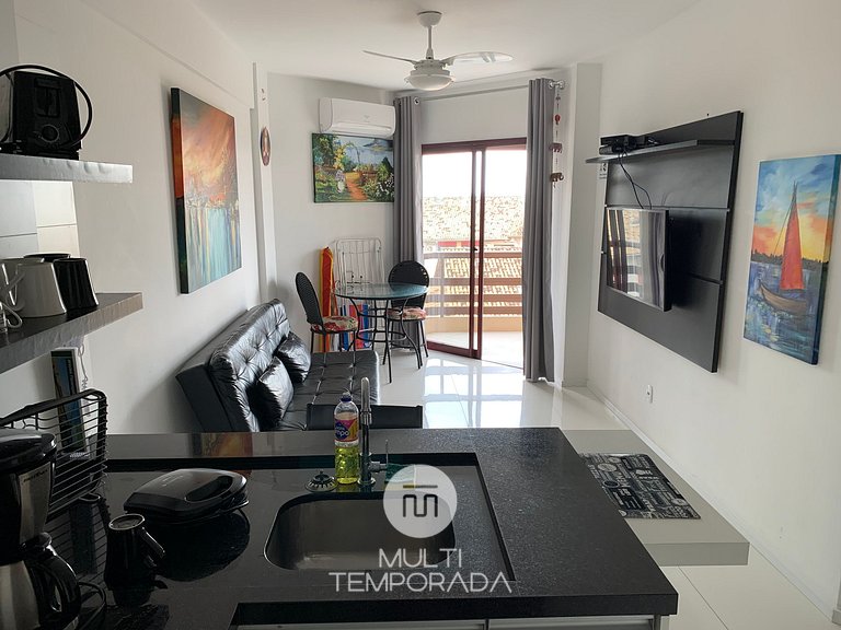 Apartamento com Vista do Mar em Residencial com Piscina