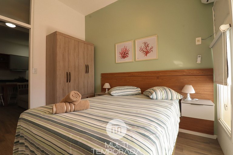 Maravilhoso apartamento com vista mar e piscina