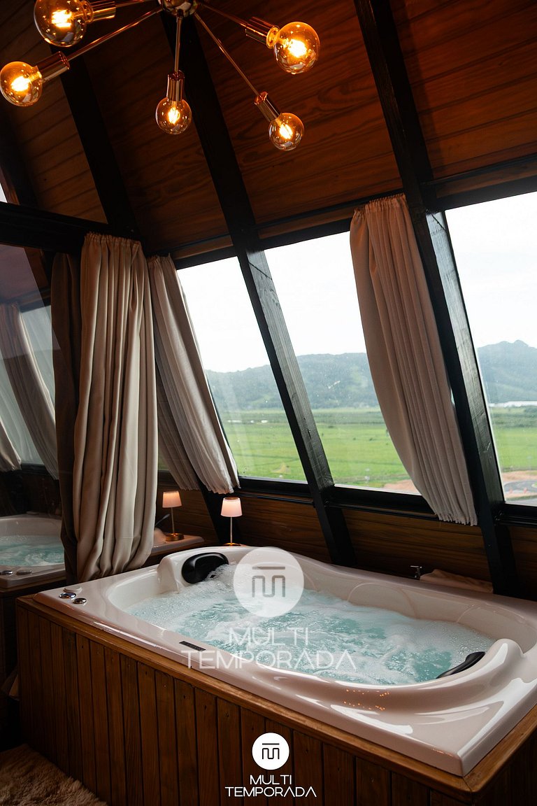 Chalé Lagoa do Coração c/ Jacuzzi - Paulo Lopes/SC