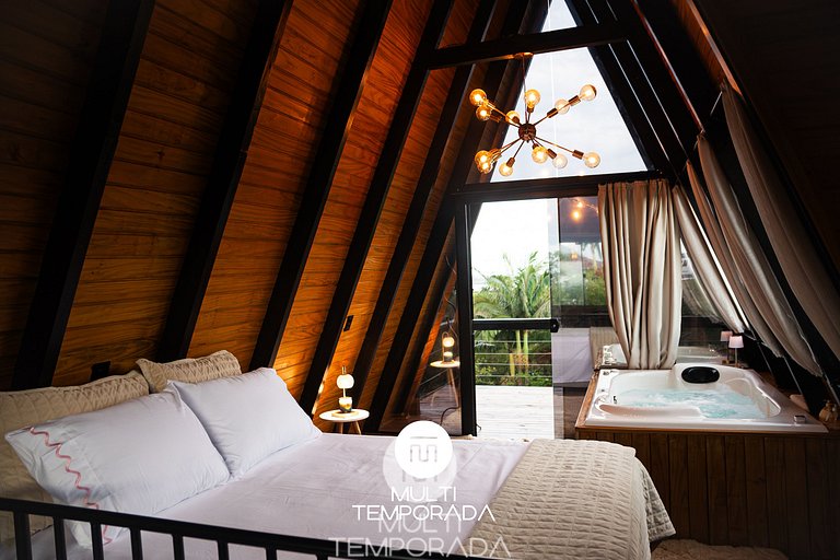 Chalé Lagoa do Coração c/ Jacuzzi - Paulo Lopes/SC