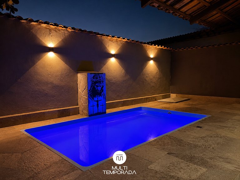 Casa Santa Bárbara 3Q | Piscina + Sinuca