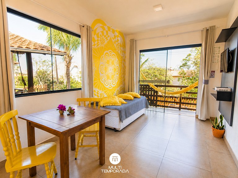 Flat 1|2 - Lugar ao Sol - Flats c/ Cozinha no Rosa