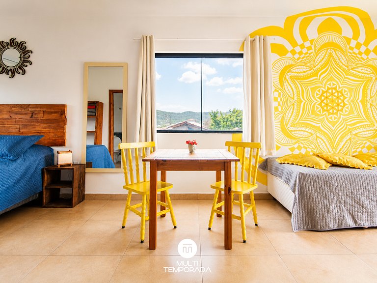 Flat 3|4 - Lugar ao Sol - Flats c/ Cozinha no Rosa