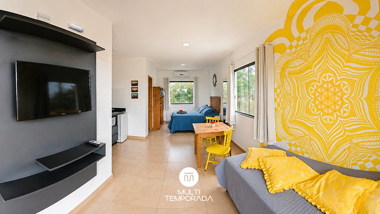 Flat 3|4 - Lugar ao Sol - Flats c/ Cozinha no Rosa