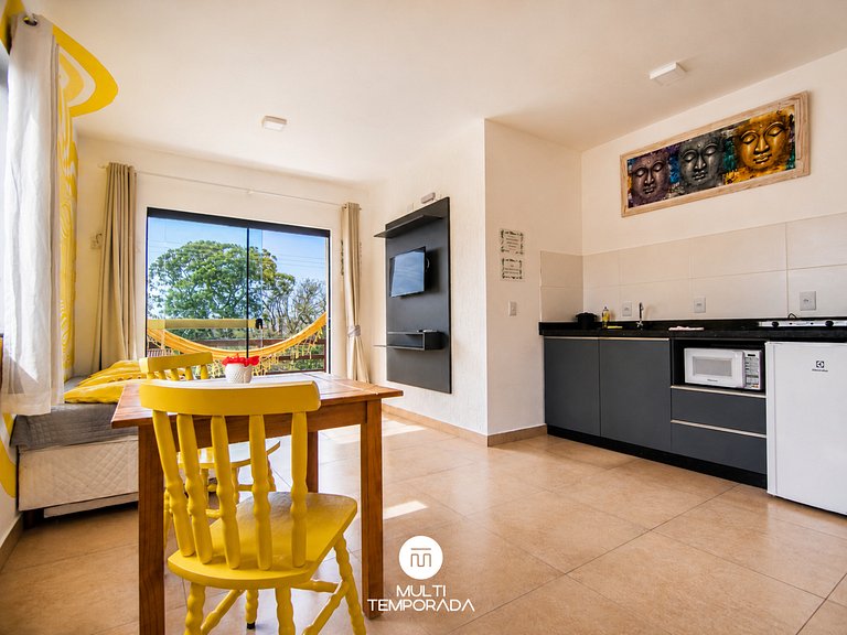 Flat 3|4 - Lugar ao Sol - Flats c/ Cozinha no Rosa