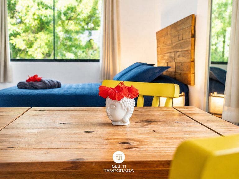 Flat 3|4 - Lugar ao Sol - Flats c/ Cozinha no Rosa