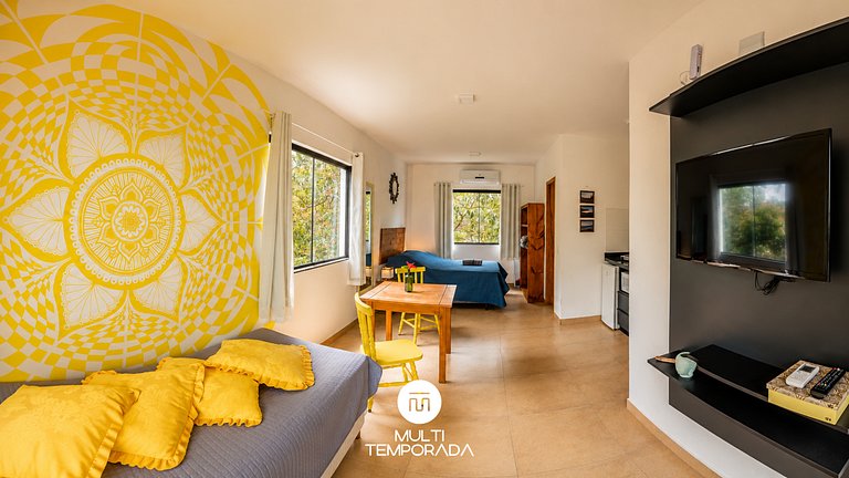 Flat 3|4 - Lugar ao Sol - Flats c/ Cozinha no Rosa