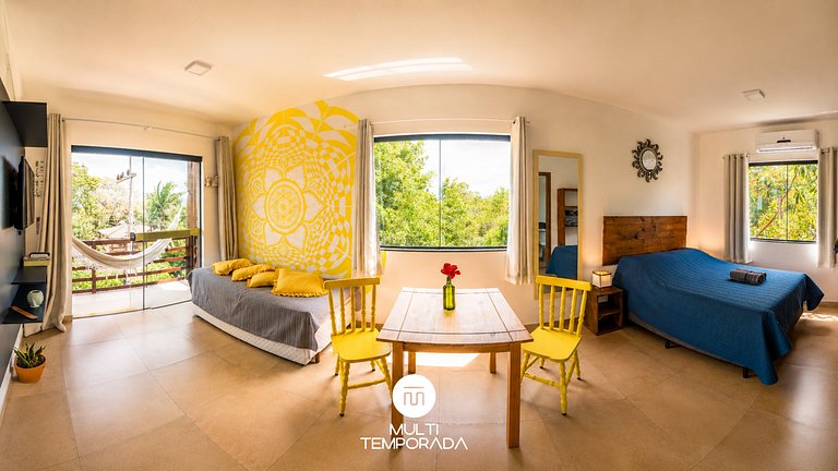 Flat 3|4 - Lugar ao Sol - Flats c/ Cozinha no Rosa