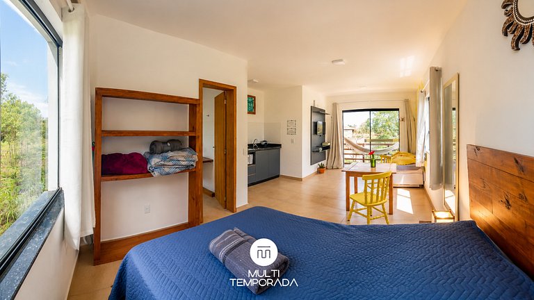 Flat 3|4 - Lugar ao Sol - Flats c/ Cozinha no Rosa