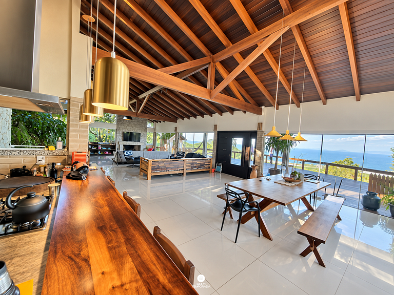 Casa Garopaba com Vista Panorâmica do Mar