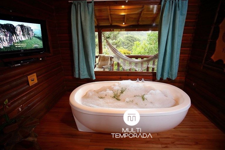 Cabana O Tambor: banheira para 2 pessoas