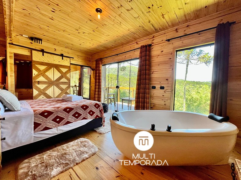 Ritos Cabin: Bathtub for 2 people and beautiful view!